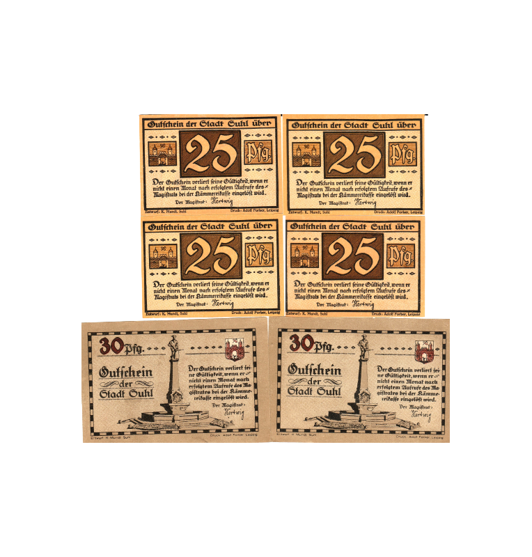 Suhl Set 12 Notgelds